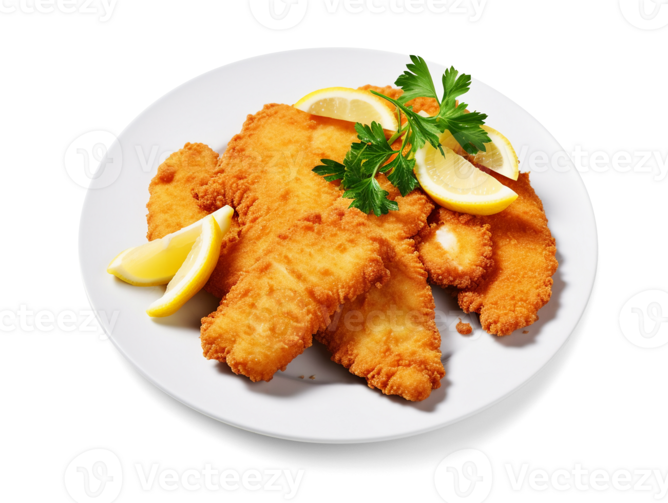 wiener schnitzel isolated on transparent background png